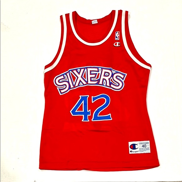 Champion Other - Vintage Champion Red Philadelphia NBA 76ers #42 Jerry Stackhouse Jersey SIZE 40